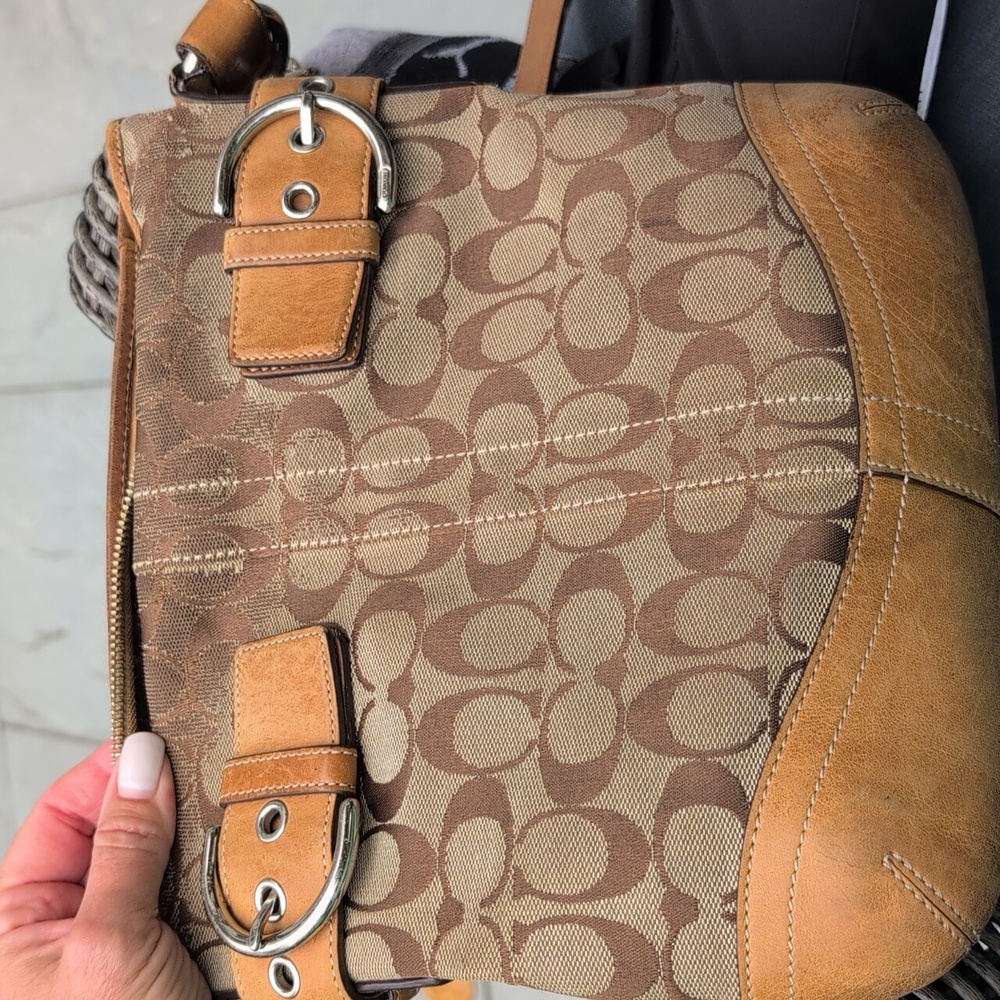 Vintage Coach Soho Jacquard Canvas & Leather Bag 2006 F06W 3574 - Picture 12 of 12
